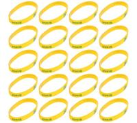 Homoyoyo Lot de 20 Bracelets en Silicone Drapeau Brésil Bracelet de Sport Unisexe Accessoires pour Supporters de Football Résistants et Légers Présent Souvenir Sportif