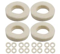 Homoyoyo Lot de 20 Coussinets de Piston en Feutre Beige Clair pour Trompette, Trombone et Cornet Pièces de Rechange Absorbant les Chocs, Accessoires pour Instruments à Vent, Entretien