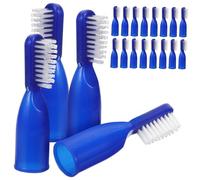 Homoyoyo Lot De 20 Mini Brosses à Dents De Prison Semi-doigt, Plastique Léger Bleu, Manche Court Portable Pour Détenus, Outil D'hygiène Intime Adapté Usage