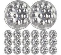 Homoyoyo Lot de 20 Plateaux à Escargots en Aluminium à Haute Température Assiette Compartimentée pour BBQ et Pique- Plat à Coquillages Cuisine et Restaurant