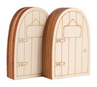 Homoyoyo Lot de 20 Portes Féeriques en Bois 3 MM Non Peintes Modèle Miniature pour Décoration de Jardin Décoration Miniature Créative Elfe Noël pour Jardin Extérieur