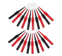Homoyoyo Lot de 20 Sondes de Test pour Multimètre en Acier Inoxydable, Pointes Fines pour Perçage D’isolant, Jeu de Cordons de Test Électriques Automobile, Kit de Sondes Compatibles