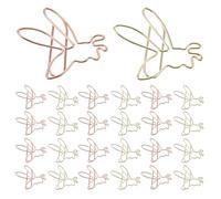 Homoyoyo Lot de 20 Trombones Décoratifs de Petites Abeilles Métalliques Dorées et Rosées, Clips Créatifs pour Bureau, Marque-pages Originaux pour Documents et Papiers Scolaires