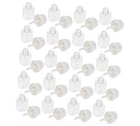 Homoyoyo Lot De 20 Tubes De Brillant à Vides Mini Flacons Transparents Couvercle Blanc Tube De Rouge à Portable Récipient Pratique Pour Cosmétiques Pour Maquillage Et Huiles