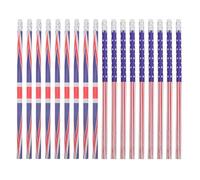 Homoyoyo Lot de 24 Crayons Patriotiques en Bois avec Drapeaux Américains et Britanniques Crayons à Dessin Mignons Rouges et Bleus pour École Bureau et Présents Festifs