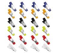 Homoyoyo Lot de 24 Mini Pinces à Ressort Multicolores Robustes Compactes et Solide pour Bricolage Jardinage Travail du Bois et Fixation de Tentes en Extérieur