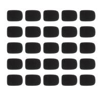 Homoyoyo Lot de 25 Housses de Microphone en Mousse Noire 30x22x8 Mm Protections Anti-éclatement et Coupe-vent pour Micro à Clip Accessoires Pratiques pour Micro Professionnel Pare-brise