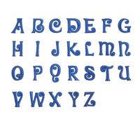 Homoyoyo Lot de 26 Écussons Lettres Anglaises à Coudre Soi-Même Appliqués Brodés Bleus pour Vêtements Chaussures et Accessoires DIY Badges Brodés Décoratifs pour Couture et Réparation