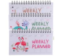 Homoyoyo Lot de 3 Agendas Hebdomadaires Étudiants Couverture Cartoon, Format Grand, Papier Ligné, Planificateur Académique Multifonction pour Bureau et Maison, Organiseur Familial Pratique