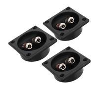 Homoyoyo Lot de 3 Boîtes de Jonction pour Câbles D'enceintes, Boîtier de Connexion Électrique Carré Petit Format Bornes Argentées 510, Connecteur de Câblage Haute Précision