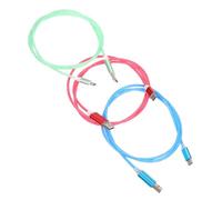 Homoyoyo Lot De 3 Câbles De Chargement Type-c LED Multicolore, Revêtement TPE Flexible Et Résistant, pour Téléphone Portable Et Appareils Compatibles, Éclairage Bleu, Vert Et Rouge