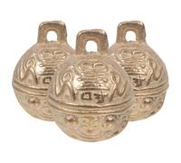 Homoyoyo Lot de 3 Clochettes en Cuivre Mini Tête de Tigre, Son Mélodieux, Diamètre 34 Mm, pour Collier de Chien, Accessoires Feng Shui pour Animaux de Compagnie