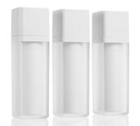 Homoyoyo Lot de 3 Flacons sous Vide en Plastique 30Ml pour Lotion Cosmétiques Voyage Bouteille Vide Réutilisable Contenant de Soins Peau Organisateur de Voyage