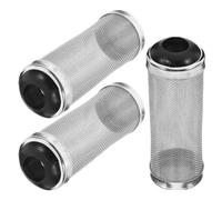 Homoyoyo Lot de 3 Grilles de Protection en Acier Inoxydable pour Filtre Aquarium 12 MM Couvercle d'Entrée d'eau pour Poissons et Crevettes Préfiltre Métallique pour Filtration et