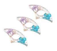 Homoyoyo Lot de 3 Marque-pages Anneaux en Résine Transparente de Fleur, Supports de Page D'angle pour Lecture, Accessoire de Bureau pour Étudiants et Enseignants, pour Maintenir