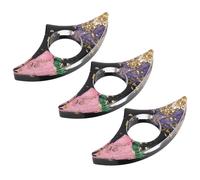 Homoyoyo Lot de 3 Marque-pages en Résine Forme Fleur Support de Pouce Ergonomique, 7,6 X 3,6 Cm, Porte-pages pour Lecture, Accessoires de Livres Indispensables pour Étudiants