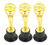 Homoyoyo Lot de 3 Mini Trophées Plastique Doré pour Garçon et Filles Statuettes de Récompense pour Maternelle et École Primaire Décorations de Cérémonie et Concours Scolaires Présents