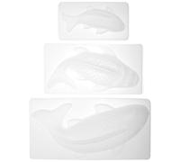 Homoyoyo Lot de 3 Moules à Gelée de Poisson PP Tailles Petit Moyen et Grand Moules à Gâteaux DIY Antiadhésifs pour Pâtisserie Maison Chocolats et Desserts pour Boulangeries et