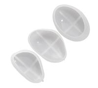 Homoyoyo Lot de 3 Moules en Silicone Effet Galet pour Loisirs Créatifs Tailles Petite Moyenne et Grosse Moules 3D pour Bijoux en Résine Béton et Fabrication de Bougies Savons Plâtre