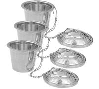 Homoyoyo Lot de 3 Passoires à Thé en Acier Inoxydable, Boules de Filtration à Mailles Fines, Infuseurs pour Thé en Vrac, Résistantes à Haute Température, Adaptées Utilisation Domestique