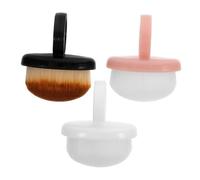 Homoyoyo Lot de 3 Pinceaux à Ongles Doux Petit Format, Brosses à Poussière pour Nail Art, Nettoyage des Ongles, Adaptées aux Professionnels et Usage Quotidien, Couleurs Noir, Rose et Blanc