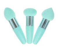 Homoyoyo Lot De 3 Stylos De Maquillage Portable En Mousse Bleu-vert, Pinceaux Éponge Multi-usages Pour Femmes, Usage Maison Et Salon De Beauté, Accessoires Doux Et Solide