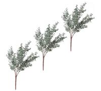 Homoyoyo Lot de 3 Tiges Artificielles 5 Branches Feuilles en Plastique Vert Réaliste Décoration Intérieure pour Maison Bureau et Événements Plantes Décoratives sans Allergènes