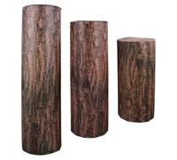 Homoyoyo Lot de 3 Troncs D’Arbre Décoratifs en Papier Imitation Bois pour Fête Western Décor de Cowboy et Accessoires Photomaton pour Anniversaire Thème du Far West