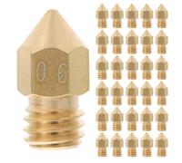 Homoyoyo Lot de 30 Buses D'extrusion en Laiton 0,6 Mm pour Imprimante 3d Mk8, Compatibles Filament 1,75 Mm, Haute Résistance à L'abrasion et Anti-obstruction, Accessoires pour Impression