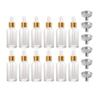 Homoyoyo Lot De 30 Flacons Compte-gouttes En Verre Transparent 30 Ml Avec Entonnoirs En Acier Inoxydable, Distributeurs Précis Pour Huiles Essentielles, Aromathérapie Et Usage Laboratoire