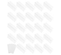 Homoyoyo Lot de 30 Porte-étiquettes Transparents en Pvc Réutilisables 60x25 Mm pour Étagères Métalliques Grillagées, Présentoirs pour Prix et Organisation Bureau, Maison et Entrepôt