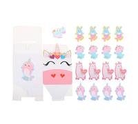 Homoyoyo Lot de 34 Cartes de Saint-valentin Licorne en Papier avec Étui Coloré, Ensemble D’échange pour Classe et Fête, Cartes de Vœux pour Garçons et Filles, Présent Scolaire Festif