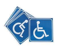 Homoyoyo Lot de 4 Autocollants Handicap Fauteuil Roulant 762 X 762 CM Bleus Résistants à L'Eau pour Signalisation Véhicule et Parking Personnes Handicapées Usage Intérieur et
