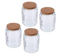 Homoyoyo Lot de 4 Bocaux en Verre Transparents avec Couvercles Hermétiques Décorés de Versets Bibliques pour Conservation Alimentaire et Décoration Spirituelle pour Rangement Prière et