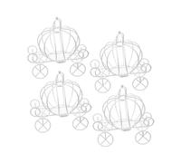 Homoyoyo Lot de 4 Boîtes à Dragées Mariage en Fer Blanc, Forme Carrosse Citrouille Décorative, Centre de Table Princesse pour Fêtes, Emballage Présent Élégant et Solide, Accessoires