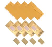 Homoyoyo Lot de 4 Cartes à Gratter Dorées DIY avec Enveloppes Kit Complet Billets à Gratter Personnalisables pour Événements Récompenses Scolaires Collecte de Fonds et Fidélisation