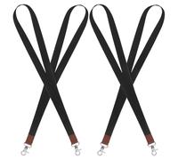 Homoyoyo Lot de 4 Cordons Porte-Badge Noirs Grands en Polyester avec Fermoir Sécurisé Légers et Confortables pour Badge D’Identification Carte D’Accès Usage Scolaire et Professionnel