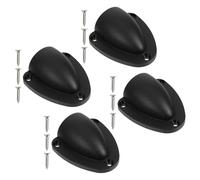 Homoyoyo Lot de 4 Couvercles D’aération en Nylon Noir Grand Modèle avec Vis, Bouchons D’évent pour Câblage Bateau, Plaques de Ventilation Étanches pour Yachts et Cales Marines,