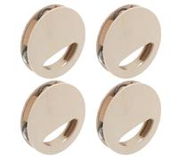 Homoyoyo Lot de 4 Hochets à Percussion Manuelle en Bois Naturel Blanc à Peindre, Instrument de Percussion Montessori Rond pour Bébé, Kit DIY Peinture Créative, D’éveil Sensoriel