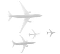 Homoyoyo Lot de 4 Maquettes Miniatures D'avions en Plastique, Décorations Micro pour Projet Urbanisme et Collection, Figurines Compactes en Kit, Modèles Réduits D’Avions Jouets pour