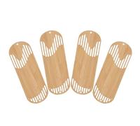 Homoyoyo Lot de 4 Marque-Pages en Bambou Délicats, Dimensions 14 X 5 X 0,2 CM, Forme Unique Ajourée, pour Lecture et DIY, Signets de Modélisation Légers et Solide, Accessoires pour Livres