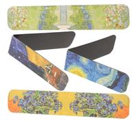 Homoyoyo Lot de 4 Marque-pages Magnétiques Décoratifs Sensoriels pour Lecture, Petits Clips Artistiques en Style Rétro Motifs de Peintures Célèbres, Légers et Pratiques pour Bureau, École,