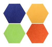 Homoyoyo Lot de 4 Panneaux Muraux Autocollants en Feutre Hexagonal Moyen pour Tableau D’Affichage Photo et Bricolage Décoration Intérieure