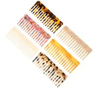 Homoyoyo Lot de 4 Peignes à Cheveux en Acétate D’acide, Peignes Démêlants Rectangulaires 15,1x6,1 Cm, Couleurs Jaune, Beige, Écaille et Multicolore, Antistatiques et Légers, pour Usage