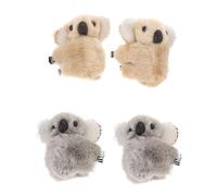 Homoyoyo Lot De 4 Pinces En Peluche Koala Duveteuses Mini Taille, Accessoires Cheveux Pour Petites Filles, Fermoirs Griffes Doux Gris Et Marron, Coiffures Quotidiennes