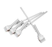 Homoyoyo Lot de 4 Pinces Métalliques Fixes pour Tubes à Essai en Fer, Colliers de Serrage Robustes pour Supports Annulaires, Équipement de Laboratoire Scientifique pour Chimie