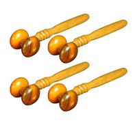 Homoyoyo Lot De 4 Rouleaux De Massage En Bois Pour Visage Et Corps, Taille Compacte, Bâton De Relaxation Multifonction, Pour Hommes Et Femmes, Détente Musculaire Et Massage Facial Quotidien
