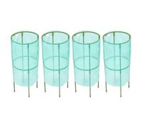 Homoyoyo Lot de 4 Sets de Cages de Protection pour Plantes de Jardin en Film Plastique Tuteur pour Semis et Jeunes Plants Protection Le Vent Les Parasites Gel pour Potager et Pépinière