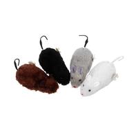Homoyoyo Lot De 4 Souris Mécaniques À Remonter pour Chat Mécanique Réaliste Mignon Grand Gris pour Chat D'Intérieur Couleur Aléatoire