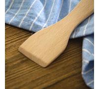 Homoyoyo Lot de 4 Spatules à Beurre en Bois de Hêtre Petites Antiadhésives Naturelles pour Cuisson et Ustensiles Cuisine Compatibles Poêles Sensibles Usage Quotidien